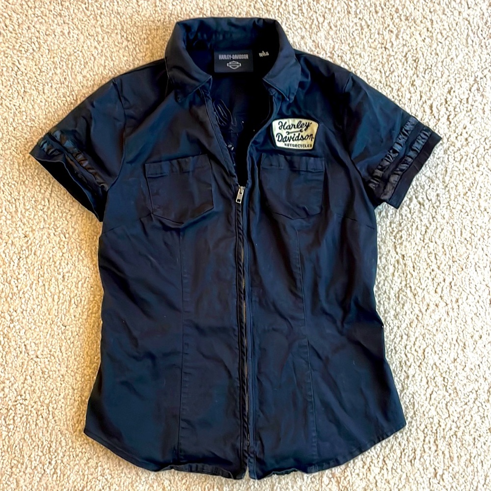 Harley-Davidson Women’s Mechanic zip up collar shirt